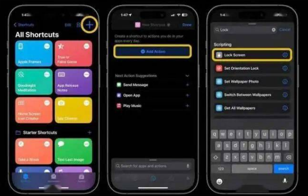 长宁苹果14锁屏维修店分享iPhone14升级iOS16.4后如何创建锁屏快捷方式 